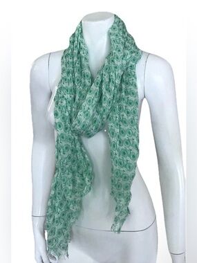 Gap Cycle Bicycle Cycling Green White Scarf Shawl Wrap